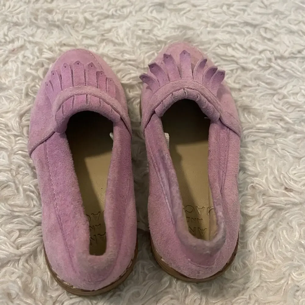 Janie and Jack Purple Suede Loafers